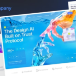 AI product official website, digital artificial intelligence enterprise website UI template FIG, PSD, SKETCH, XD