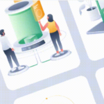 A set of high-end business office scene 2.5D illustration and animation operation design source files, 2.5D animation illustration component source files download.