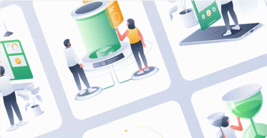 acabffe3-e1c8-4ae6-867c-40aedd2f70c3 A set of high-end business office scene 2.5D illustration and animation operation design source files, 2.5D animation illustration component source files download. - Image 1