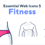 A set of vector illustrations and gym icons related to fitness equipment, in sketch, fig, and svg formats.