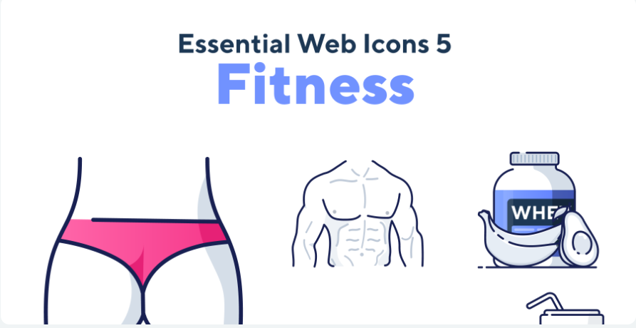 b8c8d834-4fde-4bec-a4ef-05c4ca0e1c36 A set of vector illustrations and gym icons related to fitness equipment, in sketch, fig, and svg formats. - Image 1