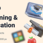 Education Learning Scenario 3D Model Blender Source Files